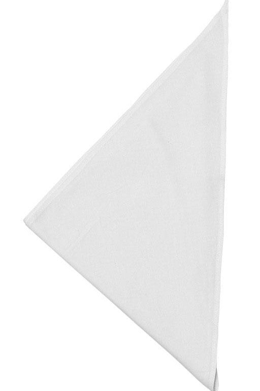 Fazzoletto bianco unisex in cotone